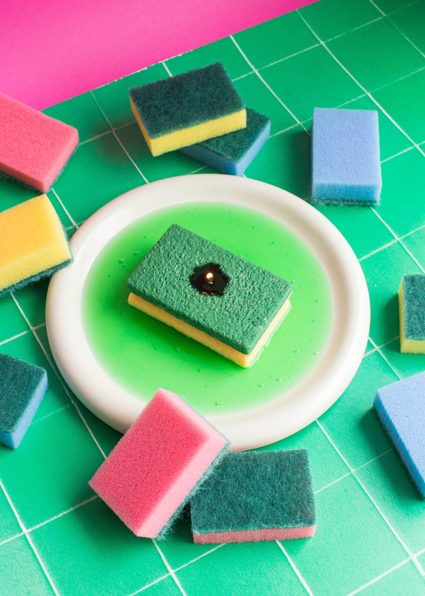 Washing Up Sponge Candle