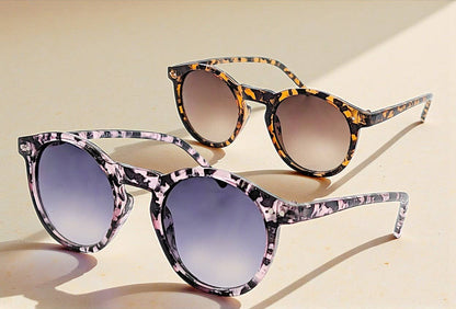 Bordeaux Round Resin Unisex Sunglasses
