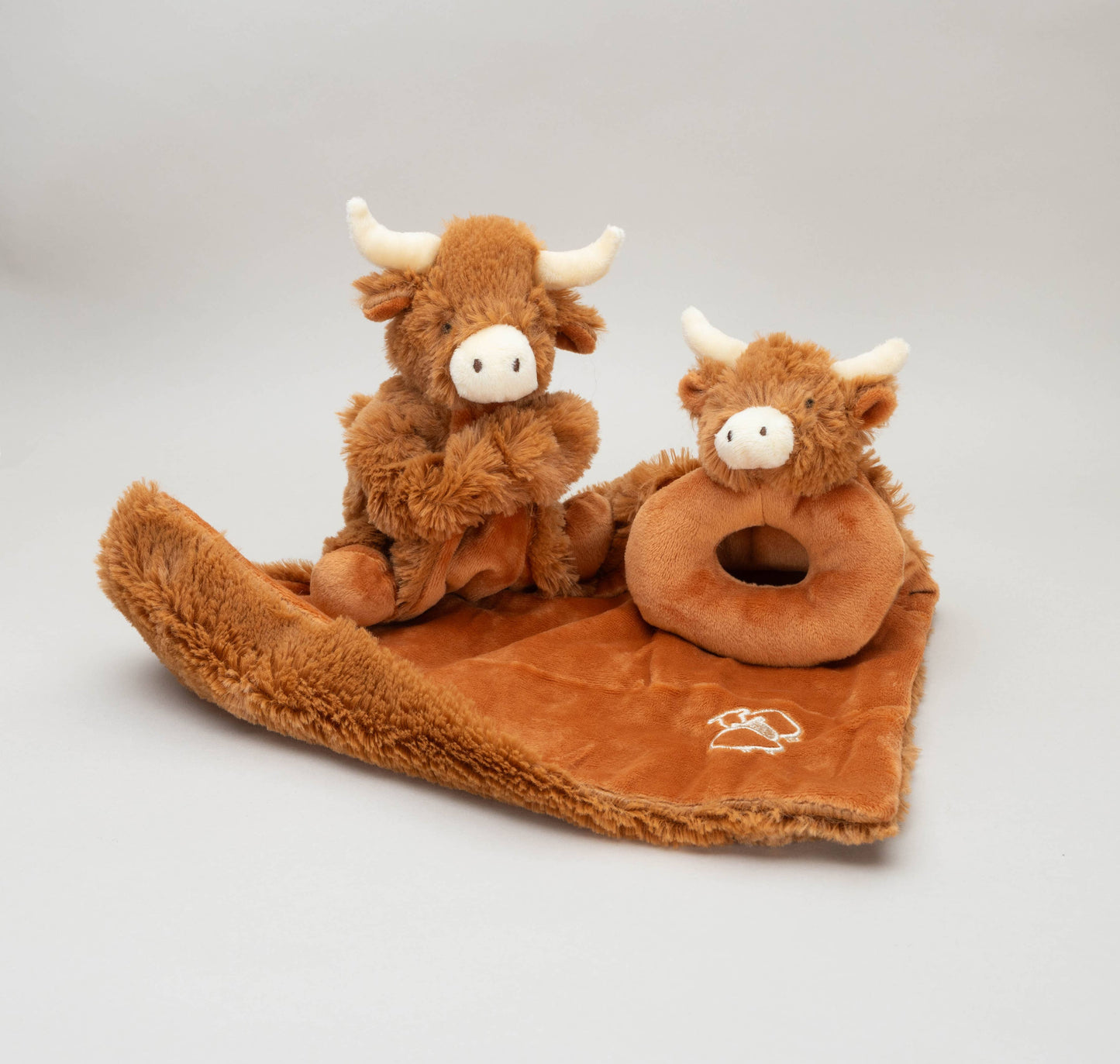 Highland Cow Baby Plush Rattle