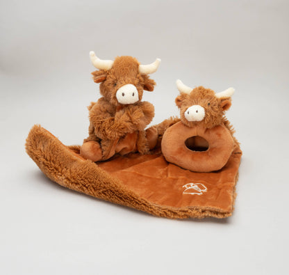 Highland Cow Baby Plush Rattle