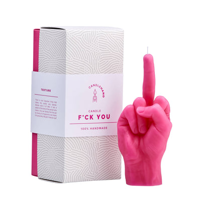 Pink F*ck You Middle Finger Candle
