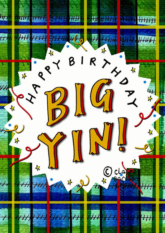 Happy Birthday Big Yin! Scottish Birthday Card