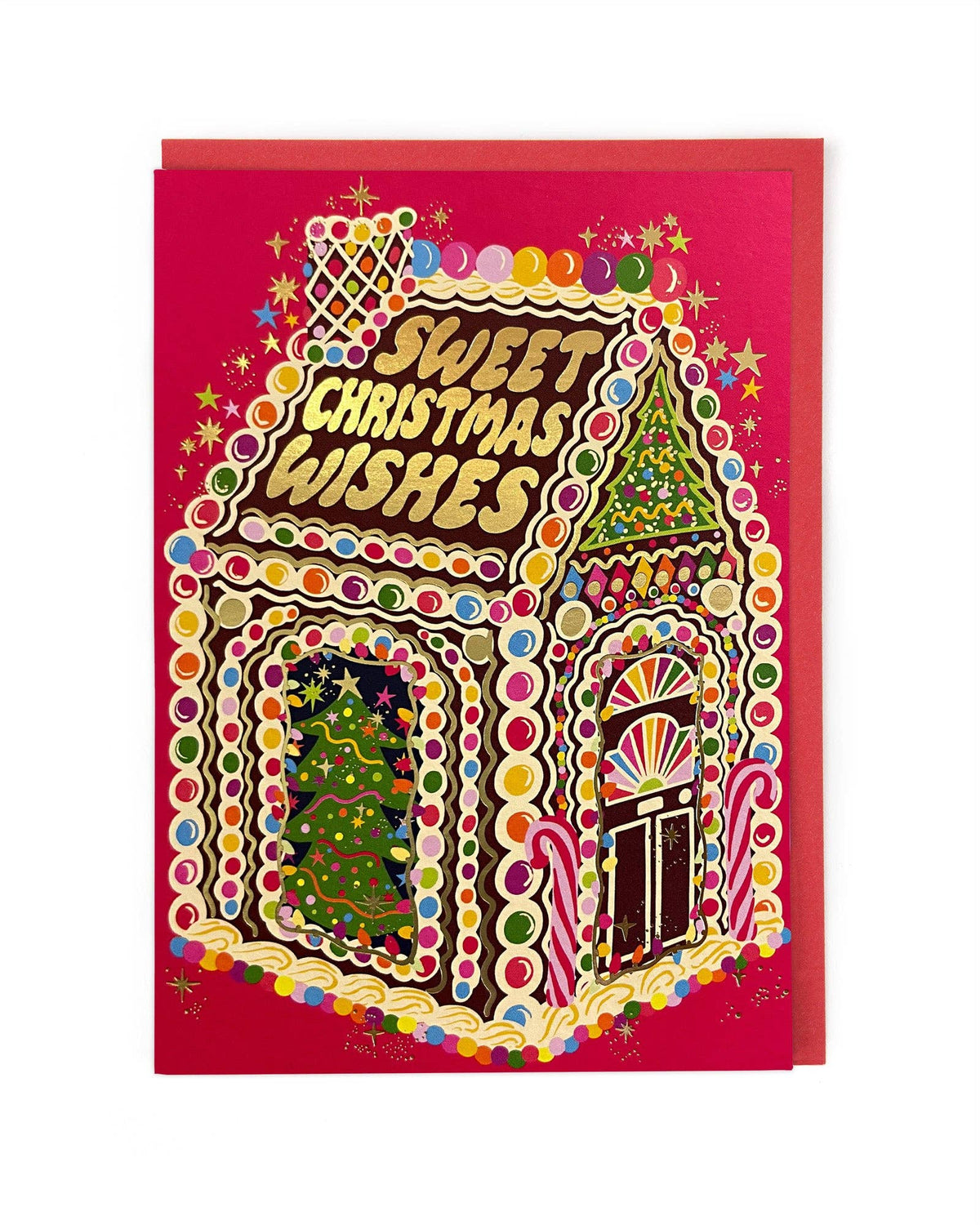 Gingerbread House Sweet Christmas Wishes Card