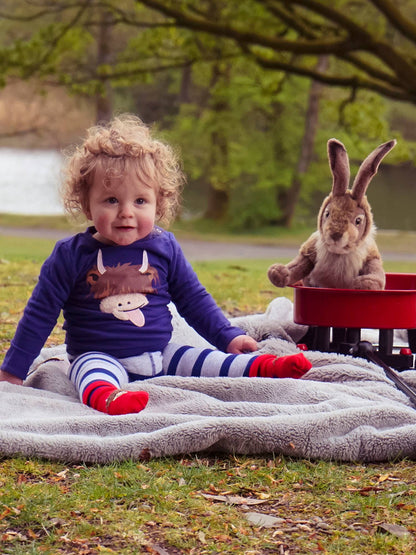Hamish Highland Cow Leggings: 0-6 Months