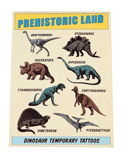 Prehistoric Land Dinosaur Temporary Tattoos