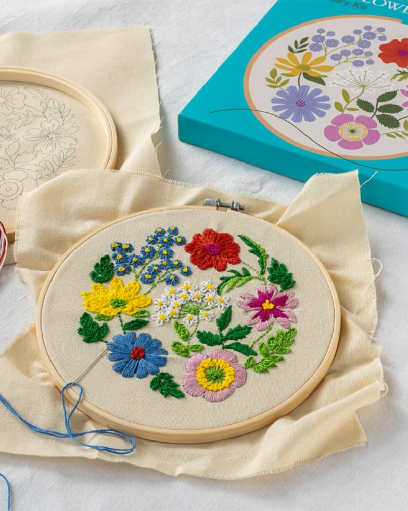 Wild Flowers Embroidery Kit