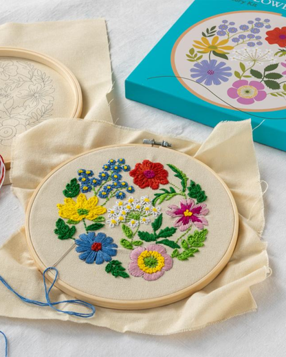 Wild Flowers Embroidery Kit