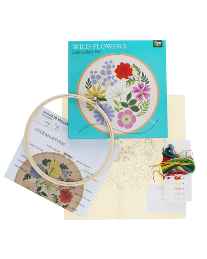 Wild Flowers Embroidery Kit