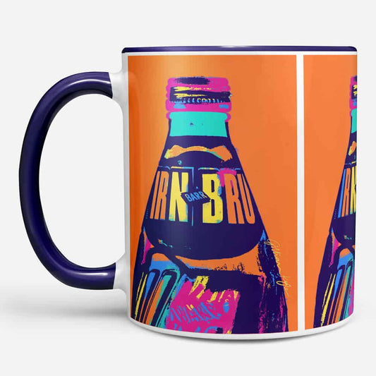 Irn-Bru Pop! Art Chunky Mug in Orange by Gillian Kyle
