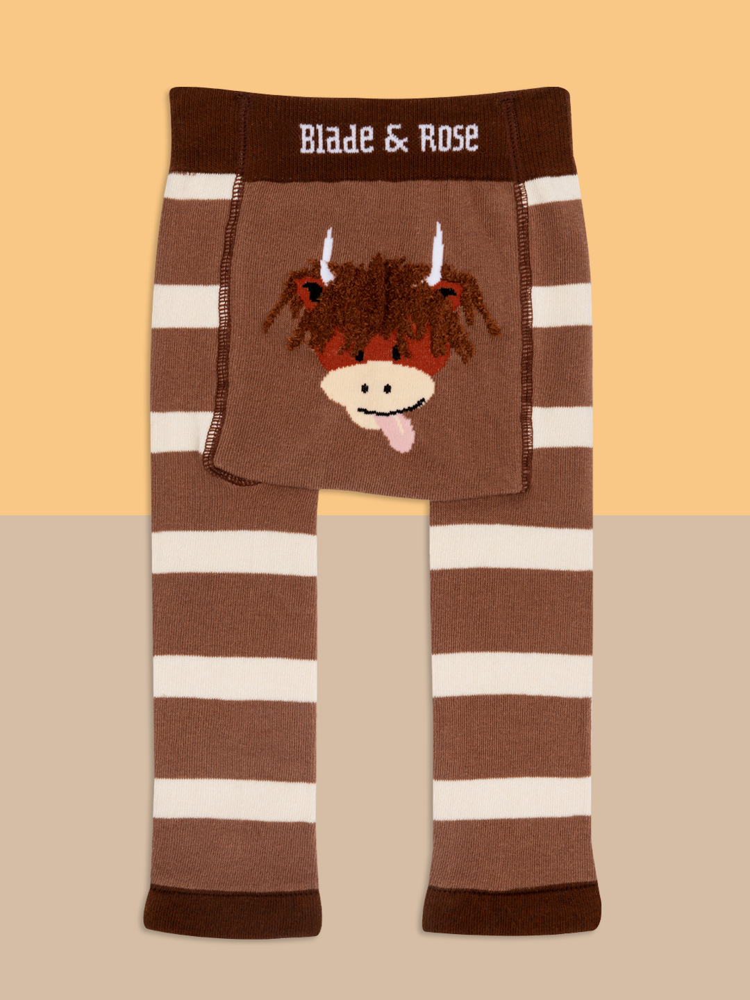 Neutral Hamish Cow Leggings