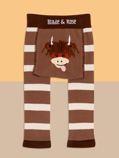Neutral Hamish Cow Leggings
