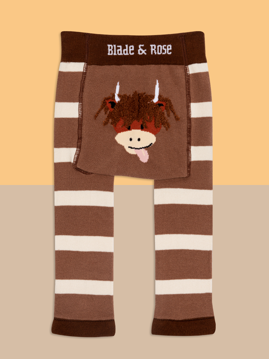 Neutral Hamish Cow Leggings