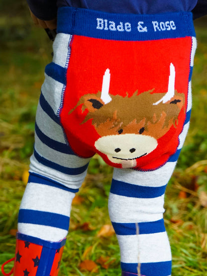 Hamish Highland Cow Leggings: 0-6 Months