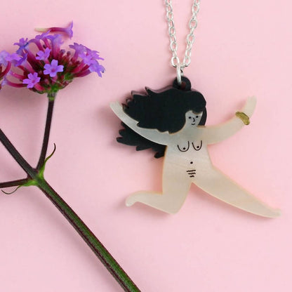 Nudie Lady Necklace in Peach