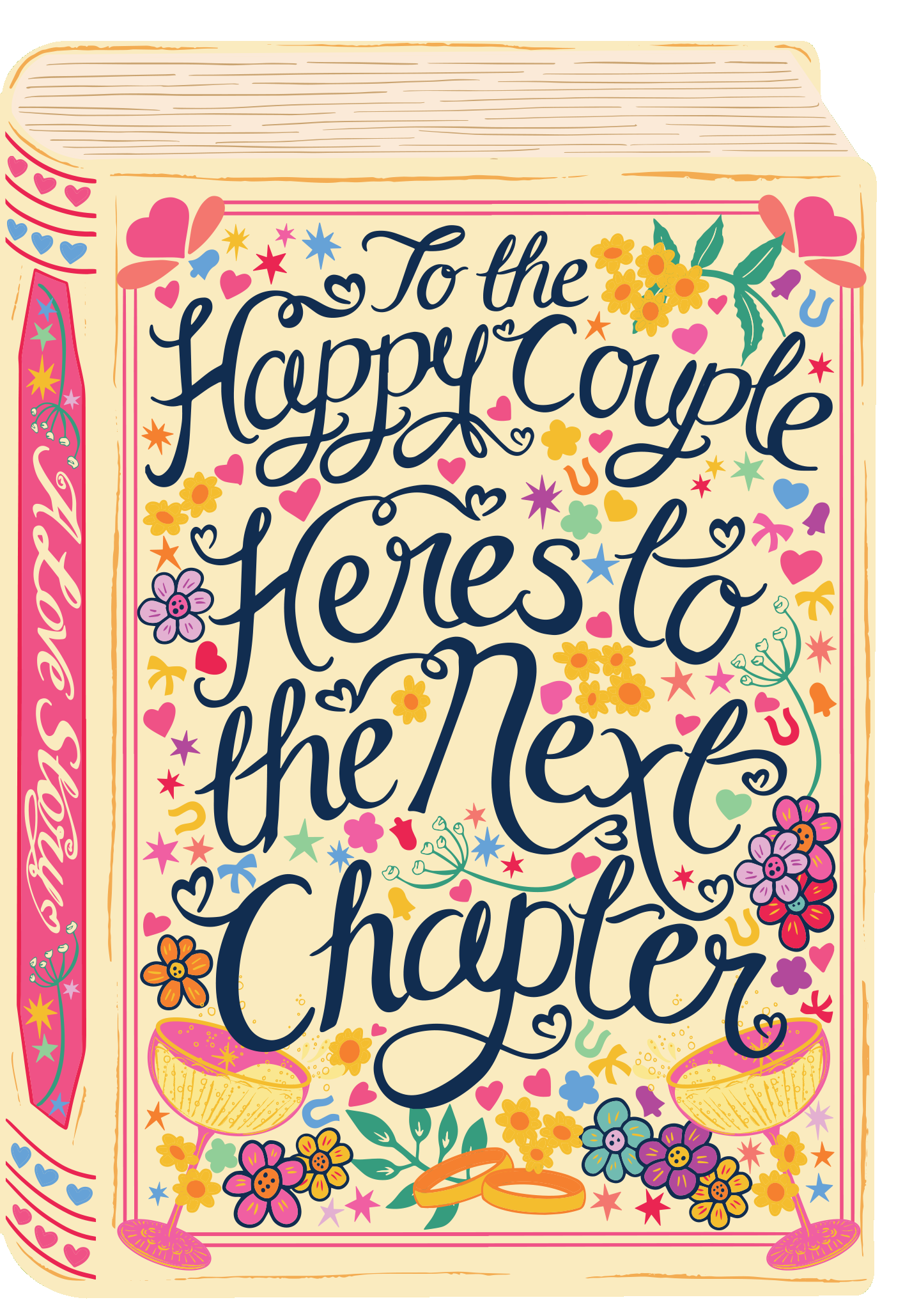 Happy Couple Here's To The Next Chapter Greeting Card
