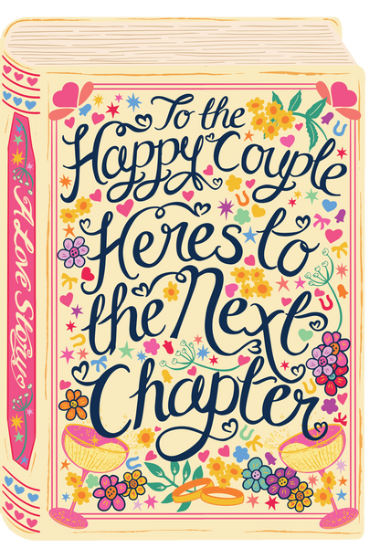 Happy Couple Here's To The Next Chapter Greeting Card