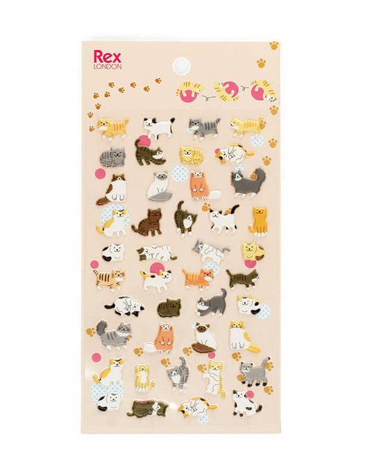 3D Puffy Cat Stickers