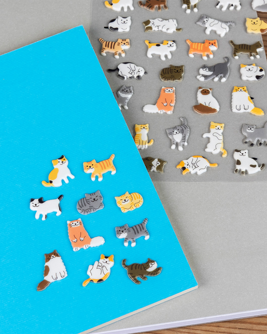 3D Puffy Cat Stickers
