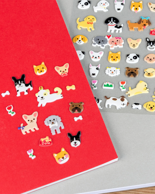 3D Puffy Dog Stickers