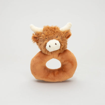 Highland Cow Baby Plush Rattle