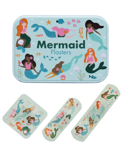 Children's Mermaid Plasters in a Tin
