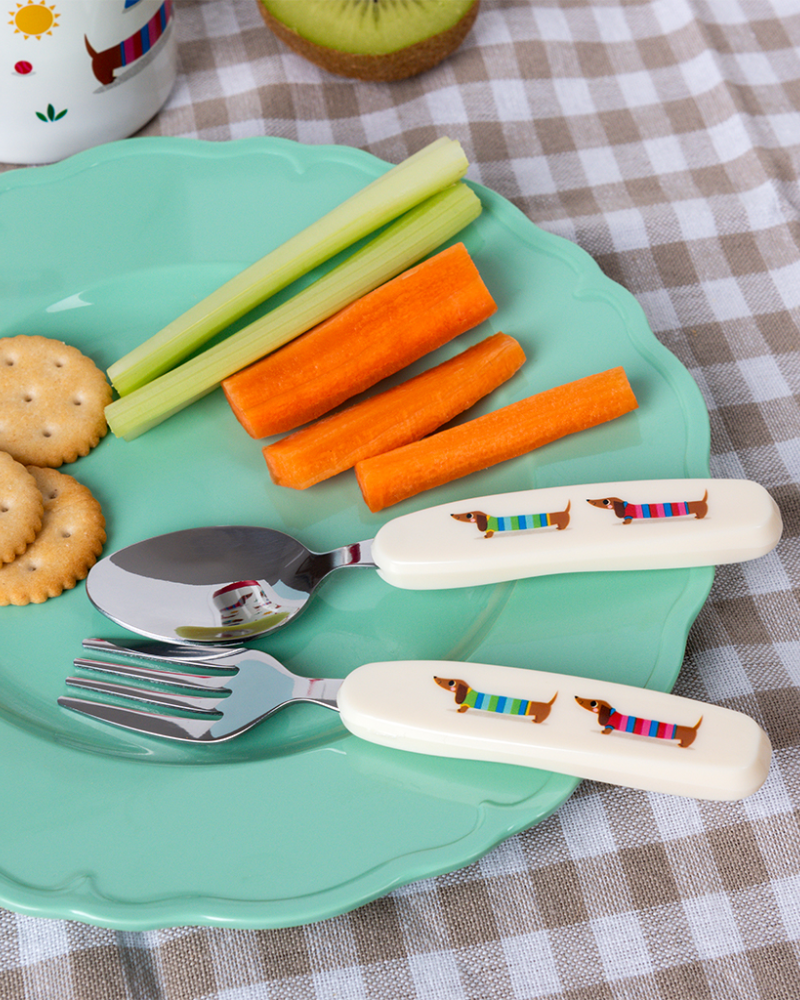 Children's Sausage Dog Cutlery Set & Case