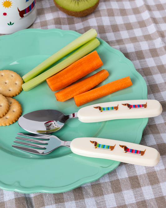 Children's Sausage Dog Cutlery Set & Case