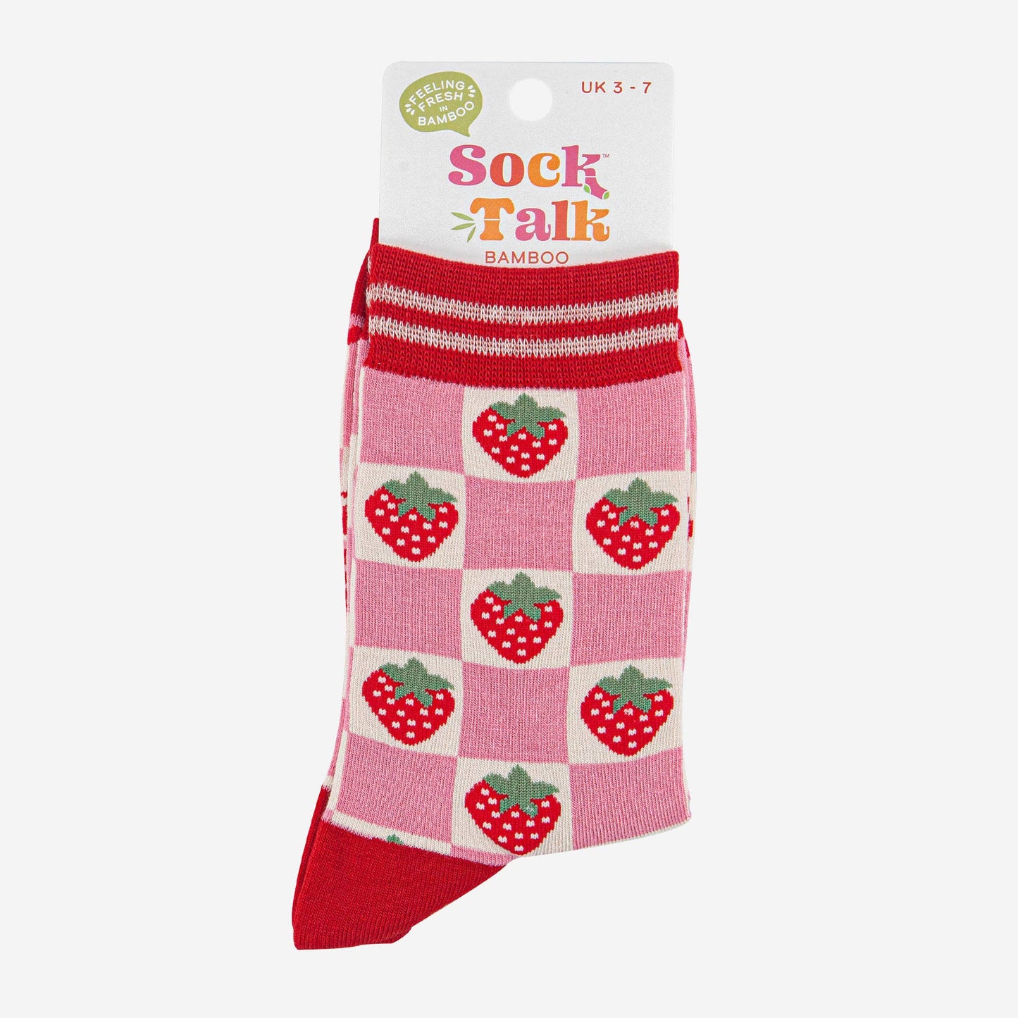 Strawberry Checkerboard Unisex Socks