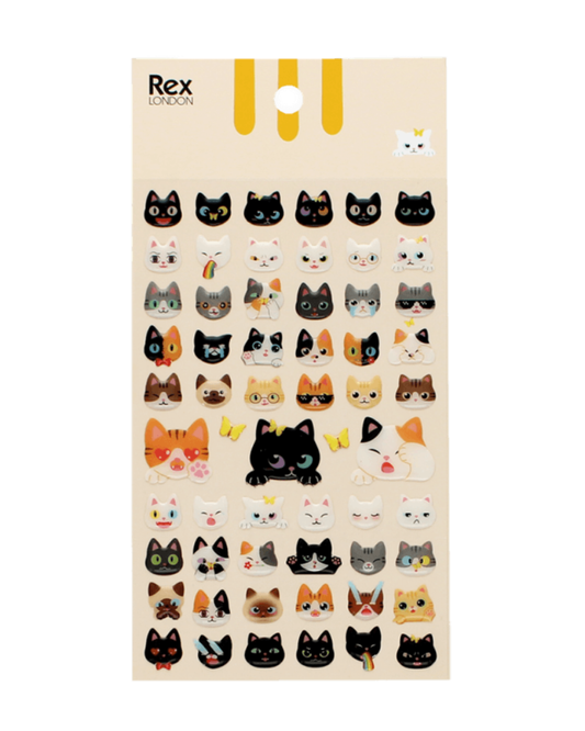 3D Puffy Quirky Cat Stickers