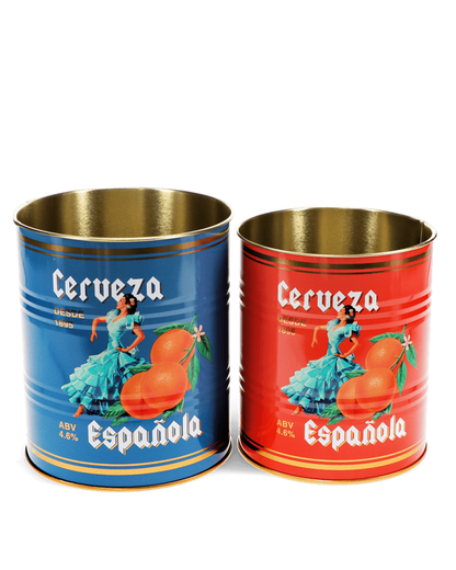 Cerveza Española Storage Tins Set Of 2