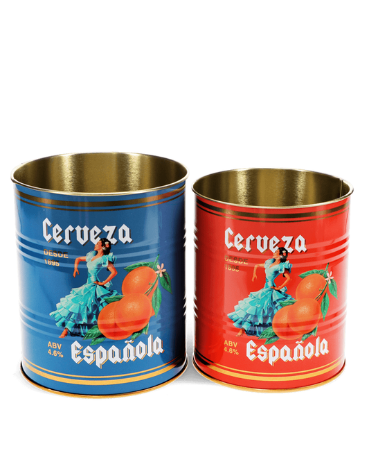 Cerveza Española Storage Tins Set Of 2