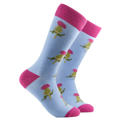 Thistles Scottish Unisex Socks Large