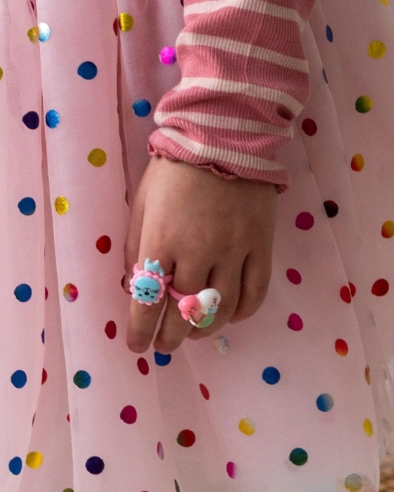 Childrens' Rings in Heart Shaped Box (Set of 8)