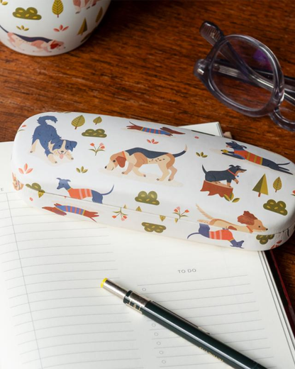 Dog Park Glasses Case with Cleaning Cloth