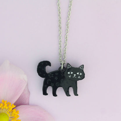 Black Cat Charm Necklace