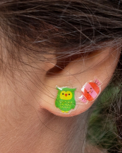 Cool Cats Stick on Earrings (40 Pairs)