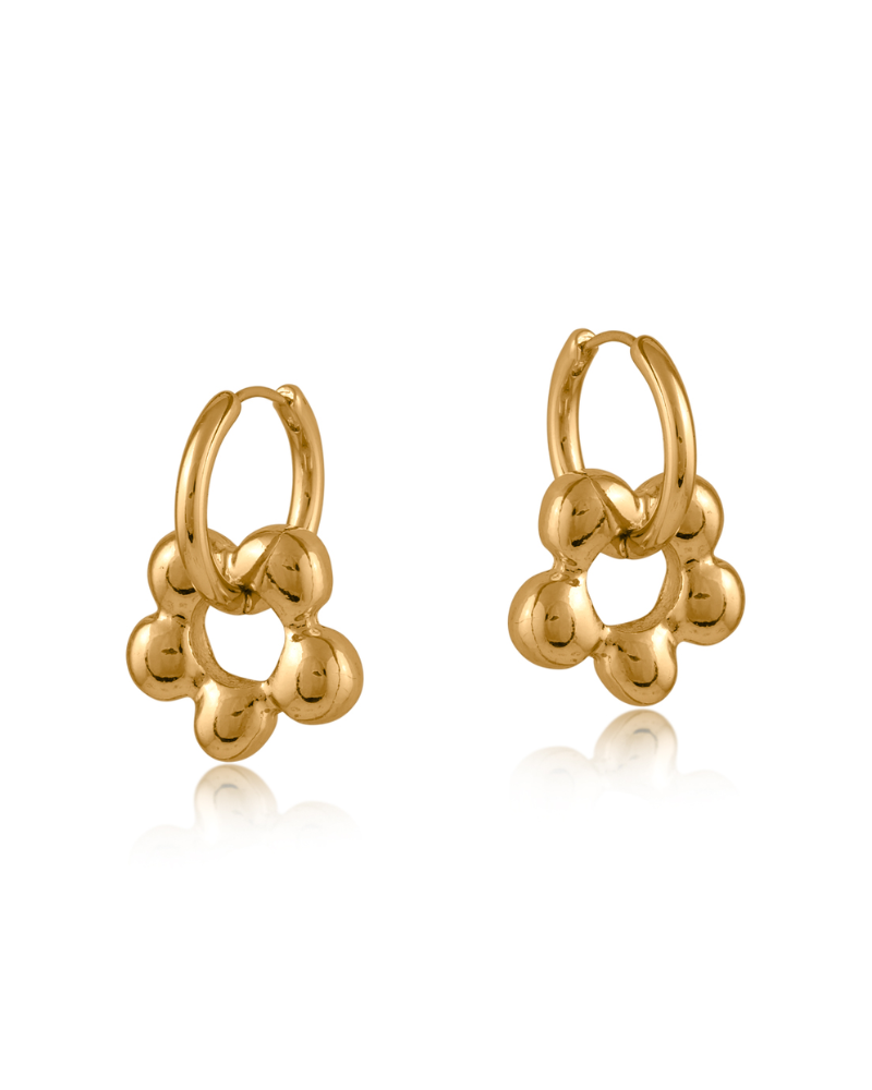 Rita Daisy Huggie Earrings