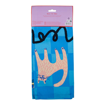 Meow Cats Hijinx Tea Towel