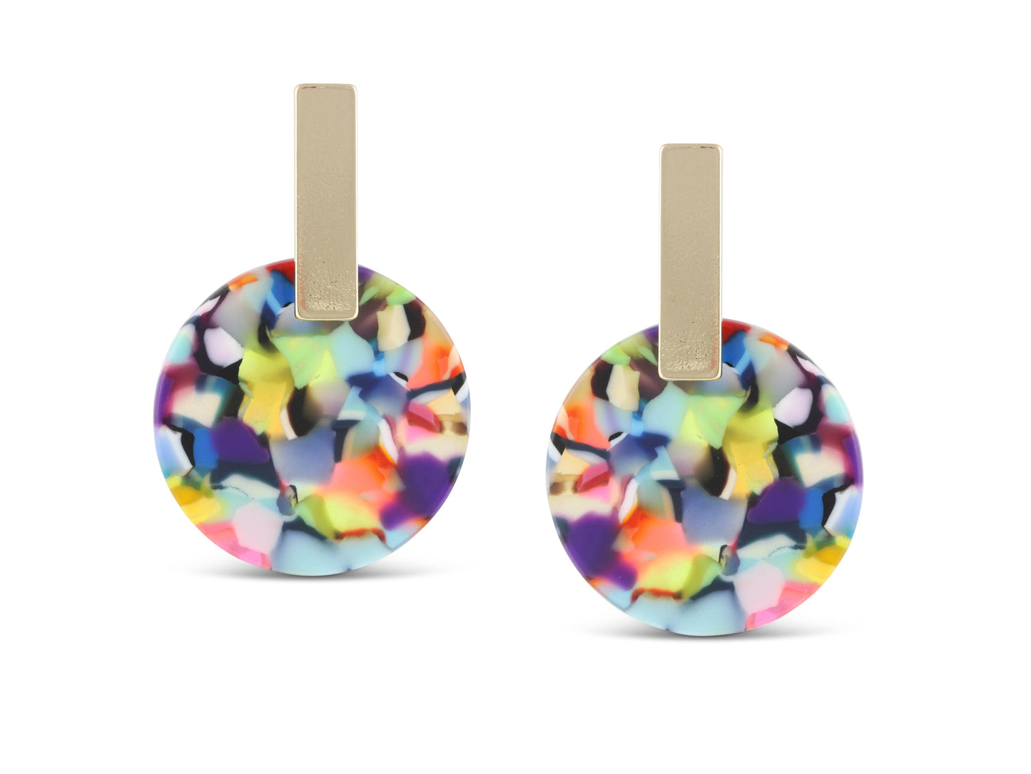 Emma Resin Disc Earrings