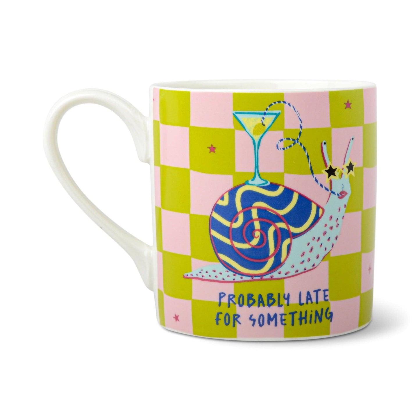 Probably Late for Something Snail Hijinx Ceramic Mug
