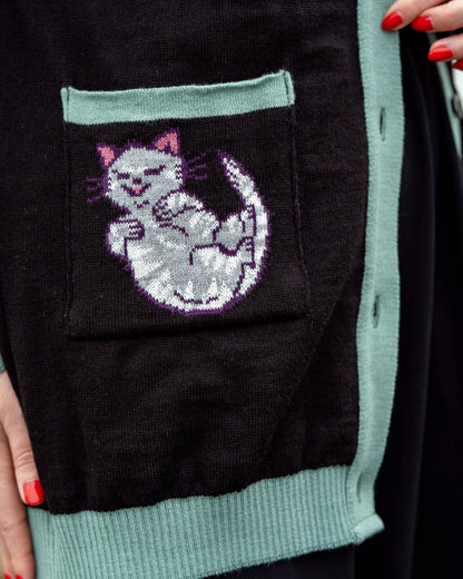 Purrfect Cats Long Cardigan Rebel Romance x Abi Perry