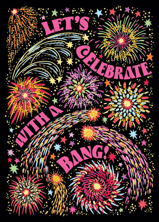 Let's Celebrate With Fireworks Greeting Card