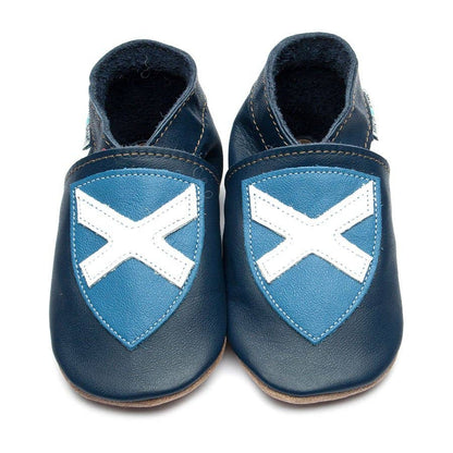 Scottish Saltire Leather Baby Shoes
