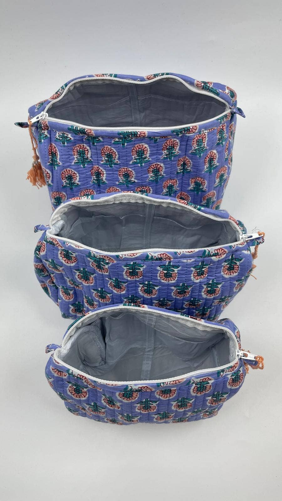 Quilted Kantha Wash Bag In Assorted Sizes