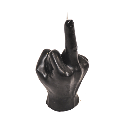 Middle finger Candle Black