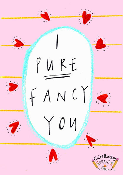 I Pure Fancy You Scottish Greeting Card