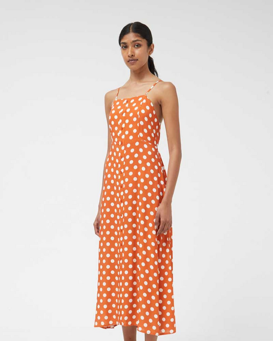 Polka Dot Rust Dress by Compania Fantastica