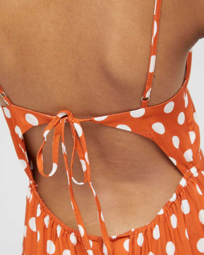 Polka Dot Rust Dress by Compania Fantastica