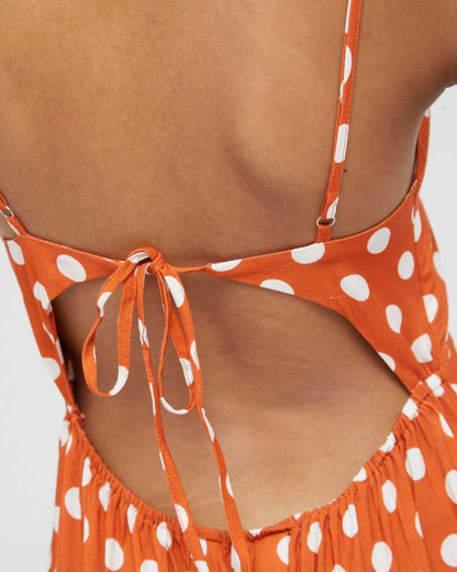 Polka Dot Rust Dress by Compania Fantastica