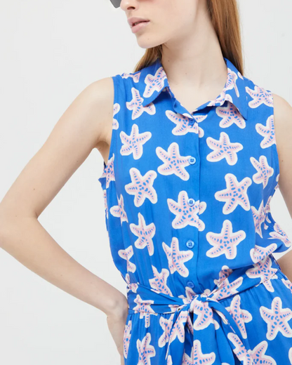 Starfish Print Playsuit Dress by Compania Fantastica